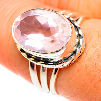 Rose Quartz Rings handcrafted by Ana Silver Co - RING76840