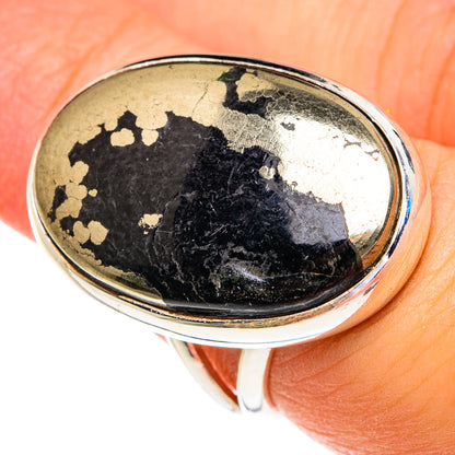 Pyrite in Magnetite (Healer's Gold) Rings handcrafted by Ana Silver Co - RING76850