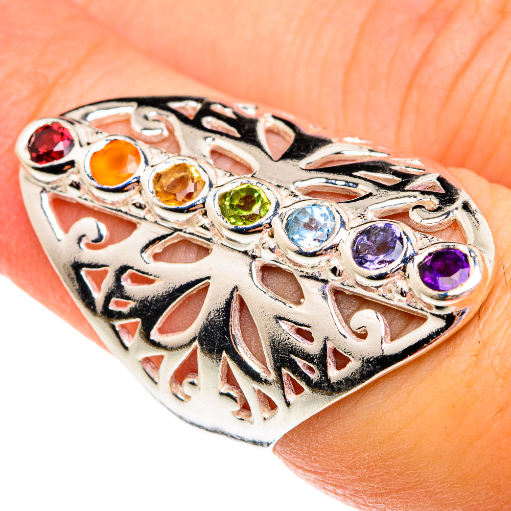 Multi-Stone Chakra Rings handcrafted by Ana Silver Co - RING76854