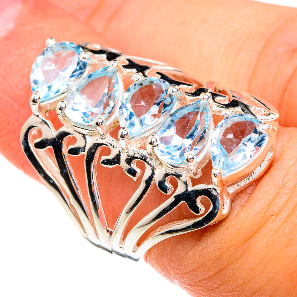 Blue Topaz Rings handcrafted by Ana Silver Co - RING76857