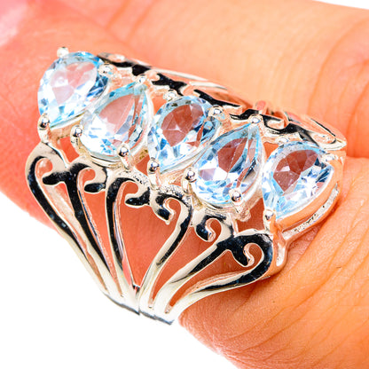 Blue Topaz Rings handcrafted by Ana Silver Co - RING76857
