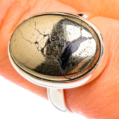 Pyrite in Magnetite (Healer's Gold) Rings handcrafted by Ana Silver Co - RING76877