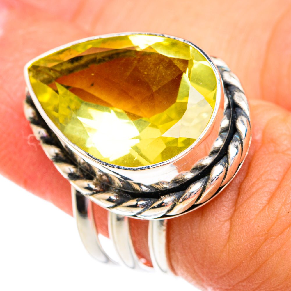 Lemon Quartz Rings handcrafted by Ana Silver Co - RING76886