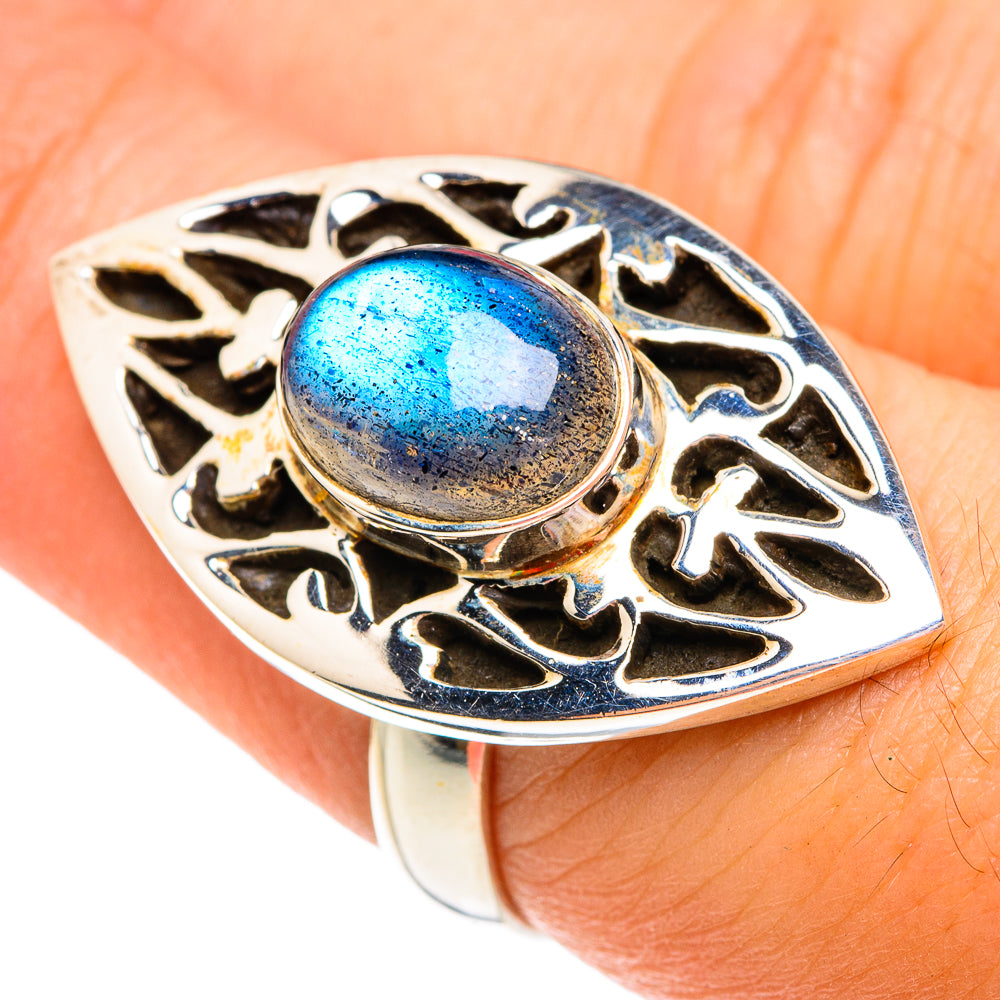 Labradorite Rings handcrafted by Ana Silver Co - RING76889