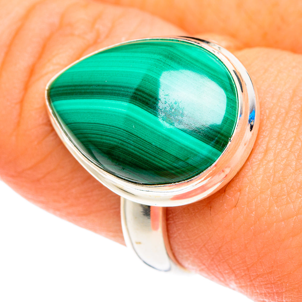 Malachite Rings handcrafted by Ana Silver Co - RING76892