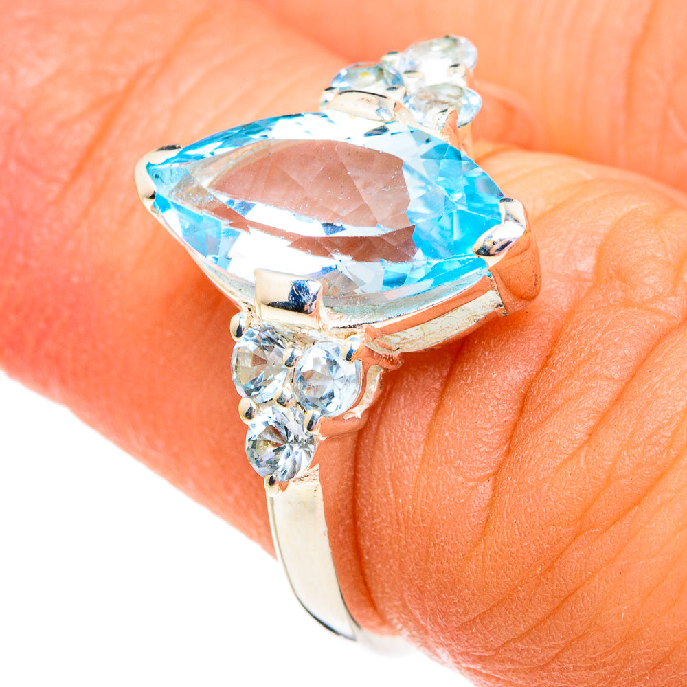 Blue Topaz Rings handcrafted by Ana Silver Co - RING76921