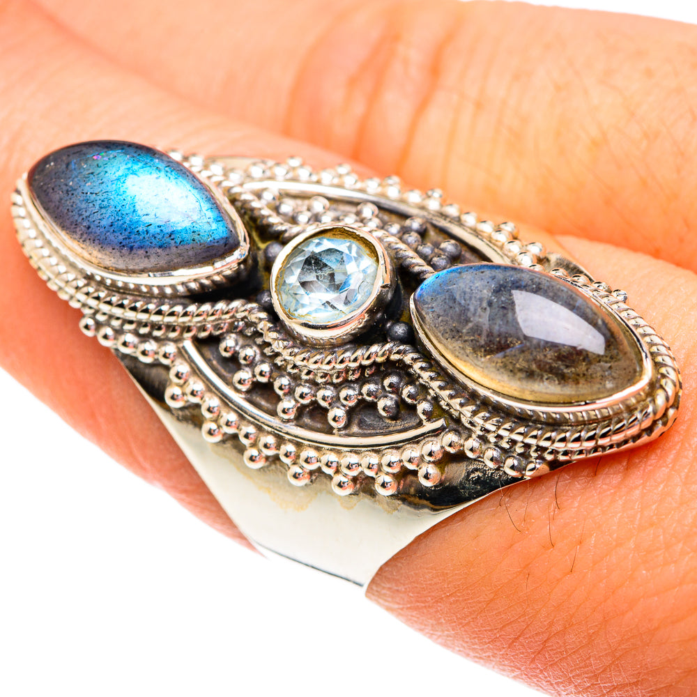 Labradorite Rings handcrafted by Ana Silver Co - RING76924