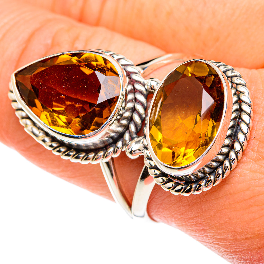 Mandarin Citrine Rings handcrafted by Ana Silver Co - RING76936