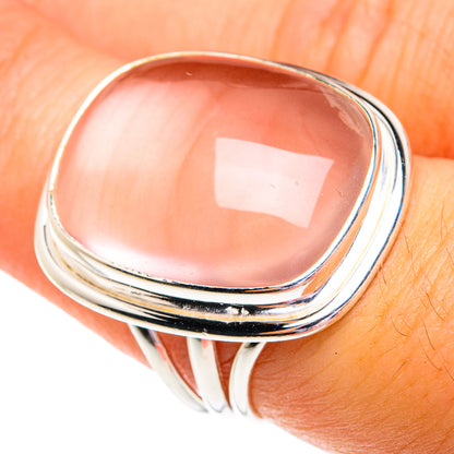 Rose Quartz Rings handcrafted by Ana Silver Co - RING76940