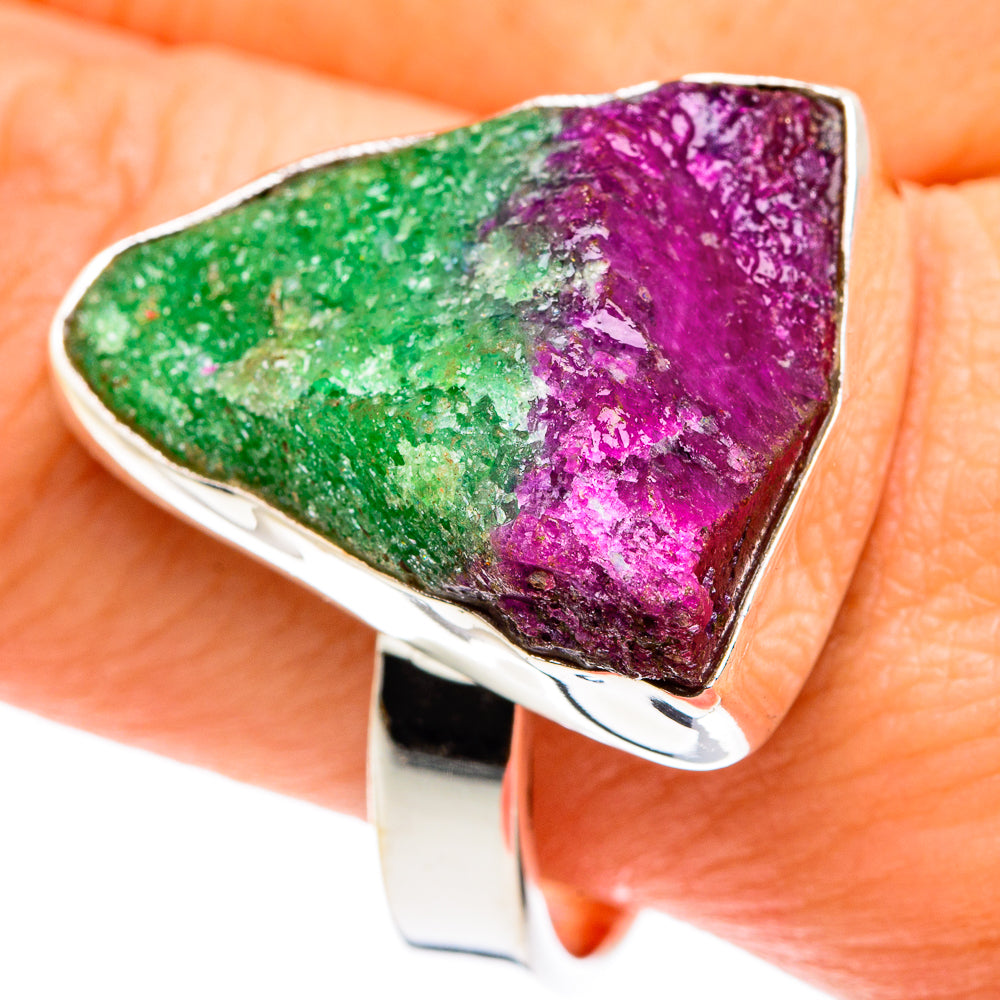 Ruby Zoisite Rings handcrafted by Ana Silver Co - RING76954