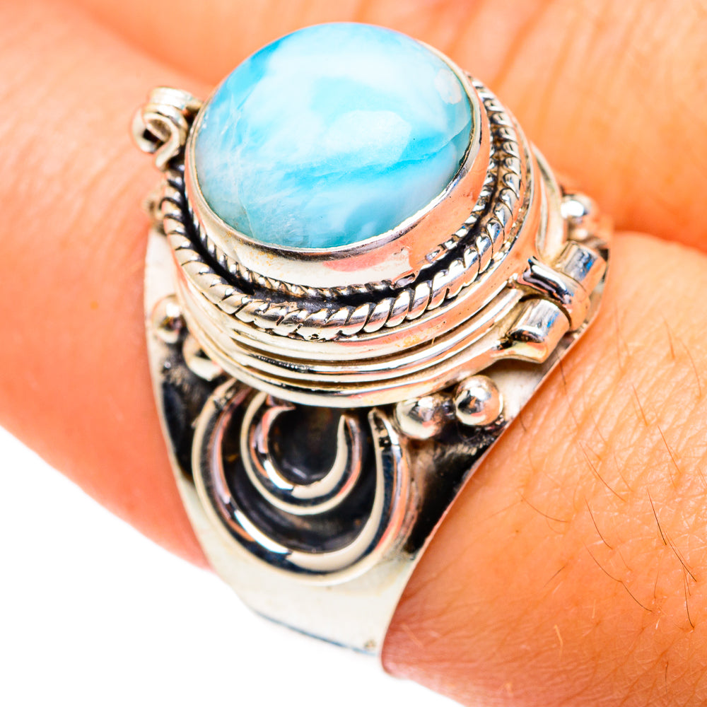 Larimar Rings handcrafted by Ana Silver Co - RING76963
