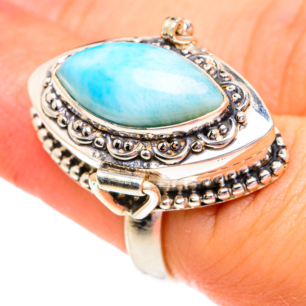 Larimar Rings handcrafted by Ana Silver Co - RING76964