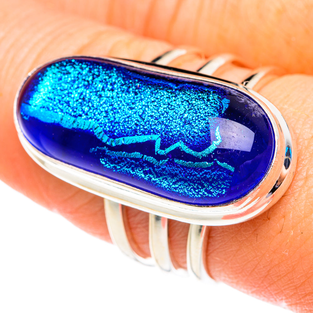 Dichroic Glass Rings handcrafted by Ana Silver Co - RING76965