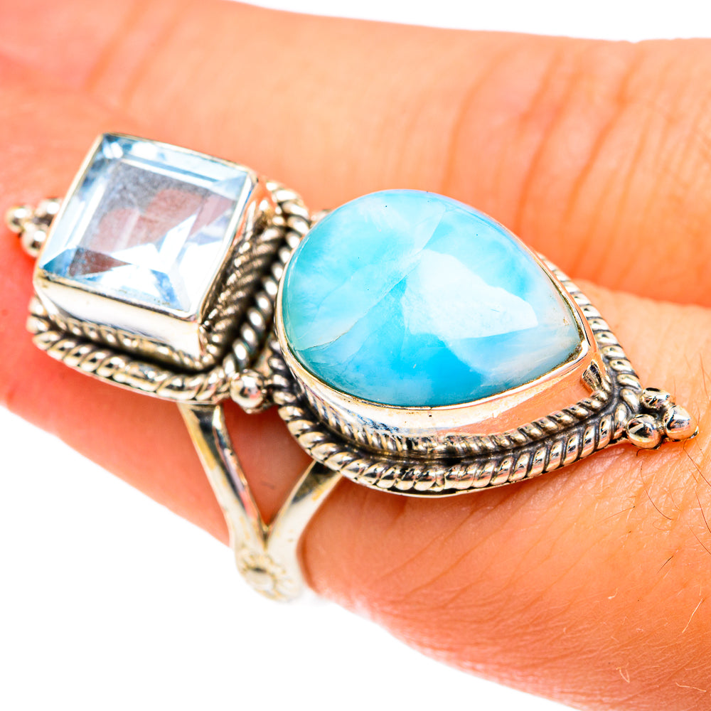 Larimar Rings handcrafted by Ana Silver Co - RING76969