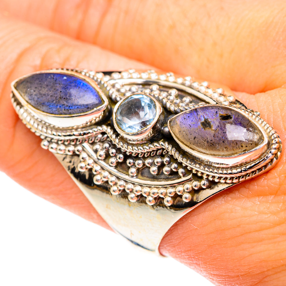 Labradorite Rings handcrafted by Ana Silver Co - RING76970