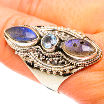Labradorite Rings handcrafted by Ana Silver Co - RING76970