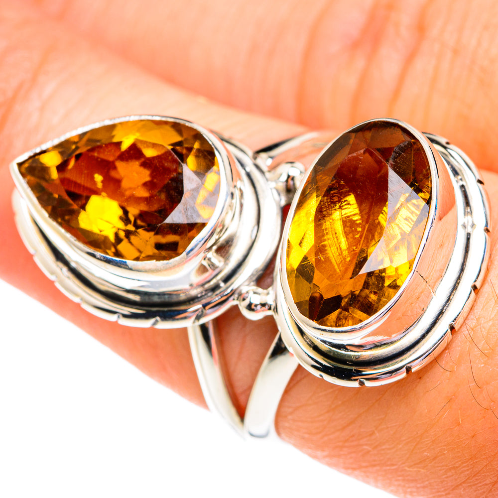 Mandarin Citrine Rings handcrafted by Ana Silver Co - RING76975