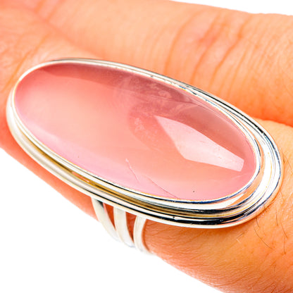 Rose Quartz Rings handcrafted by Ana Silver Co - RING76978
