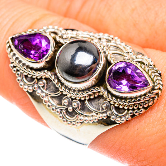 Hematite Rings handcrafted by Ana Silver Co - RING76983