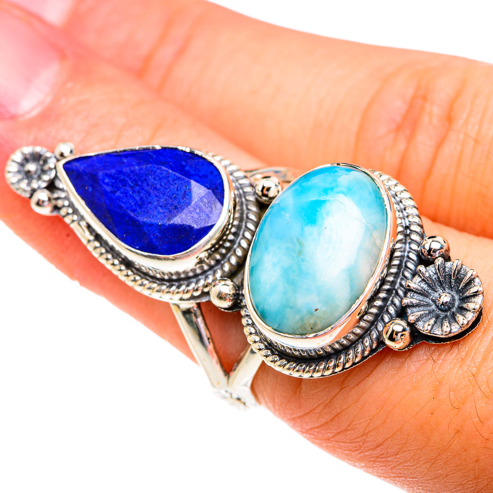 Larimar Rings handcrafted by Ana Silver Co - RING76999
