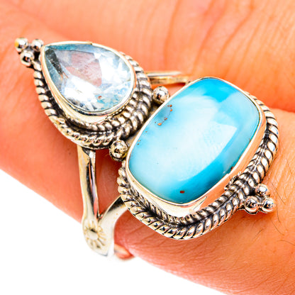 Larimar Rings handcrafted by Ana Silver Co - RING77001
