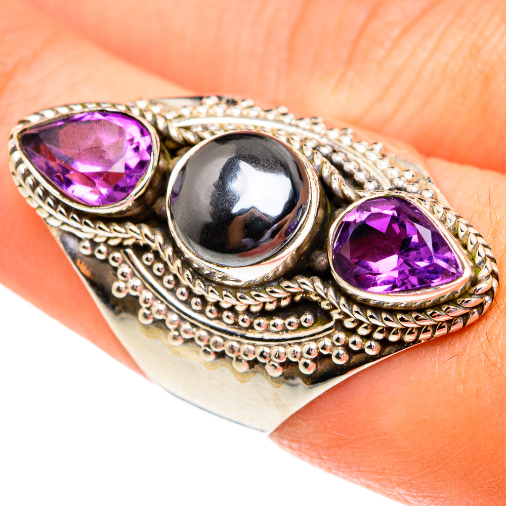 Hematite Rings handcrafted by Ana Silver Co - RING77009