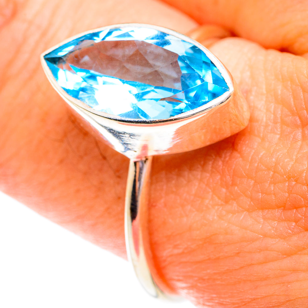 Blue Topaz Rings handcrafted by Ana Silver Co - RING77025