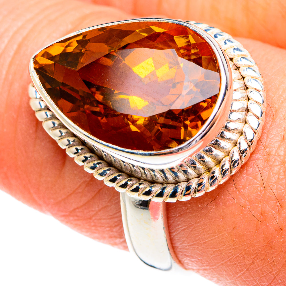 Mandarin Citrine Rings handcrafted by Ana Silver Co - RING77035