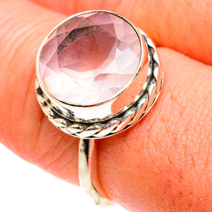 Rose Quartz Rings handcrafted by Ana Silver Co - RING77037