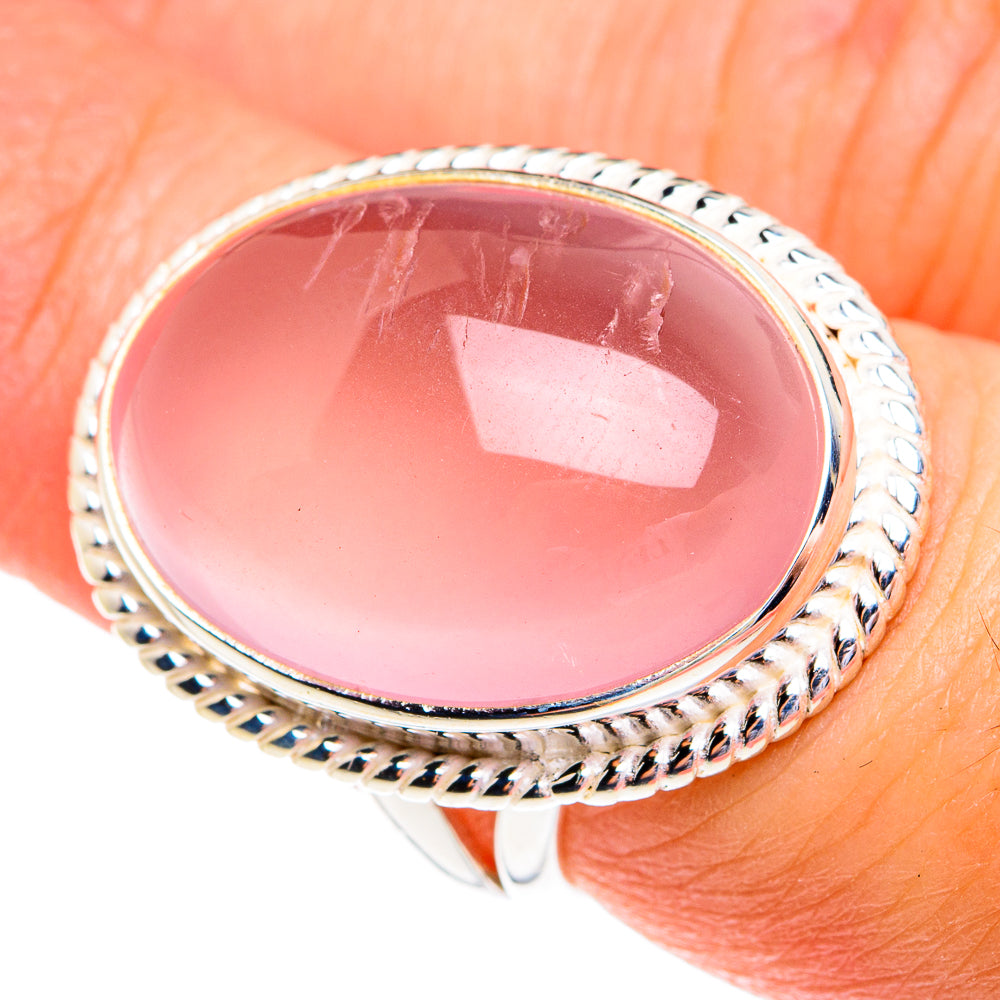 Rose Quartz Rings handcrafted by Ana Silver Co - RING77038