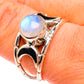 Rainbow Moonstone Rings handcrafted by Ana Silver Co - RING77047