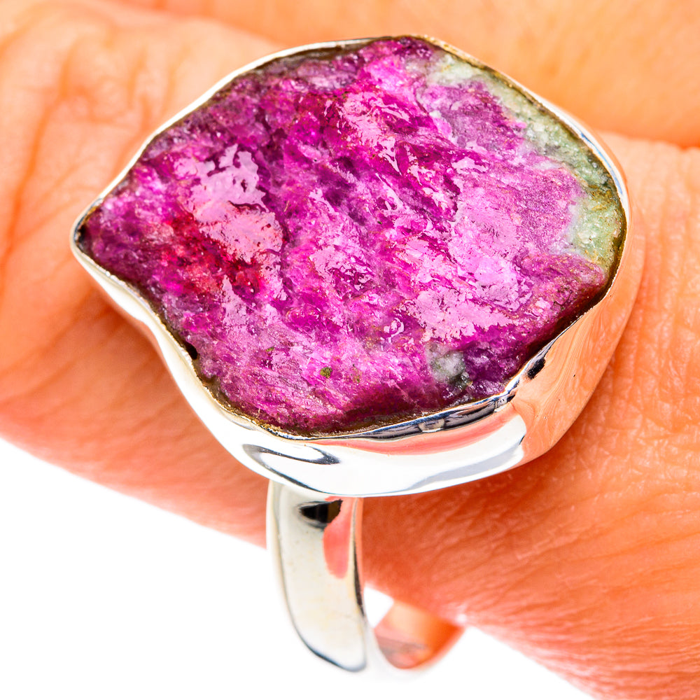 Ruby Zoisite Rings handcrafted by Ana Silver Co - RING77049