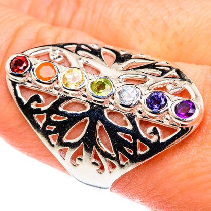 Multi-Stone Chakra Rings handcrafted by Ana Silver Co - RING77050