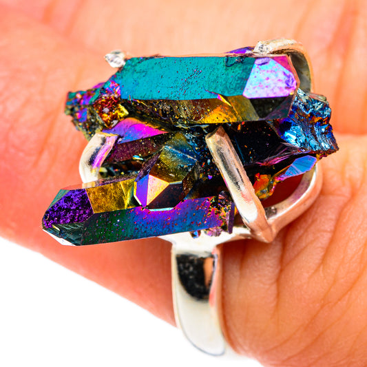 Titanium Sunshine Druzy Rings handcrafted by Ana Silver Co - RING77051