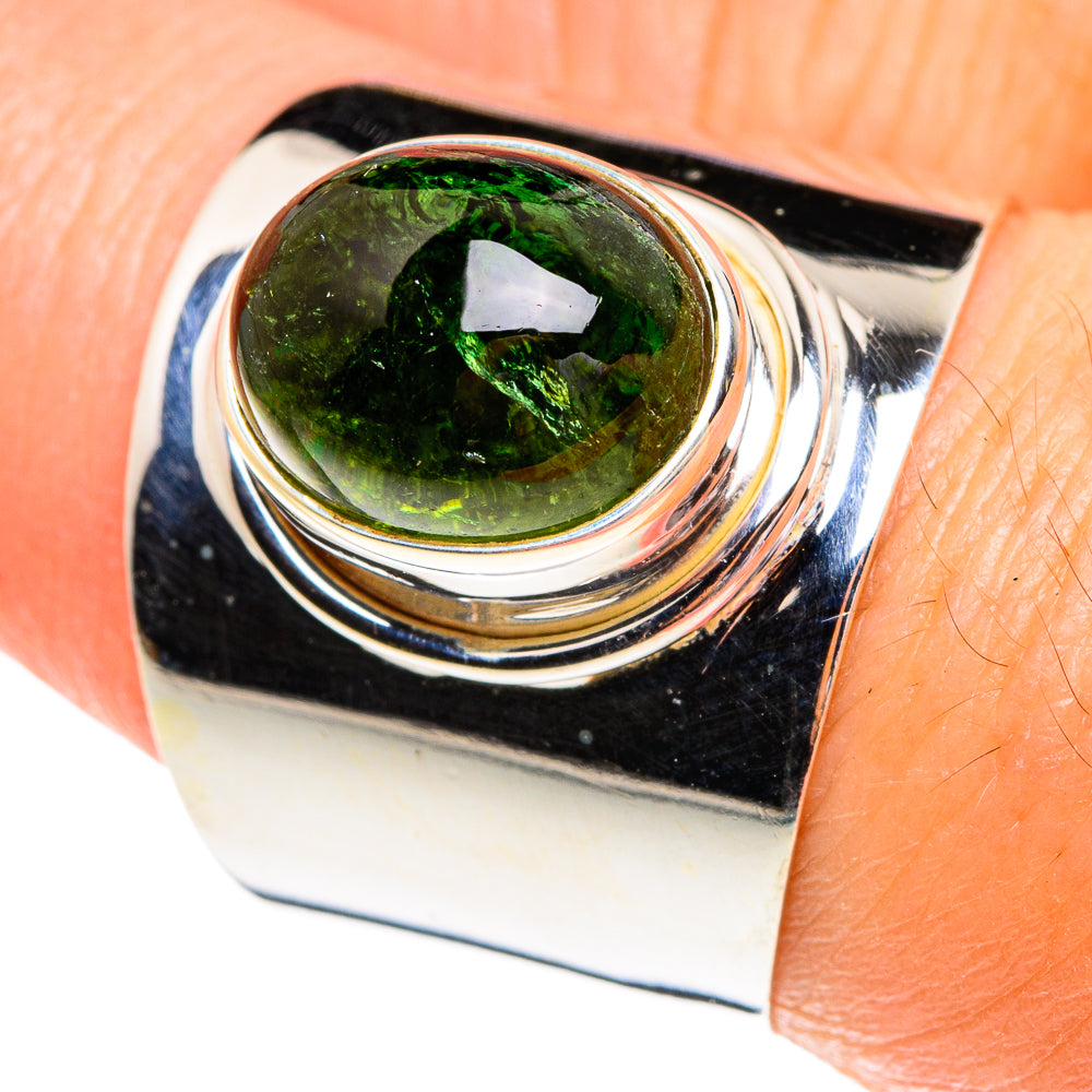 Green Tourmaline Rings handcrafted by Ana Silver Co - RING77062