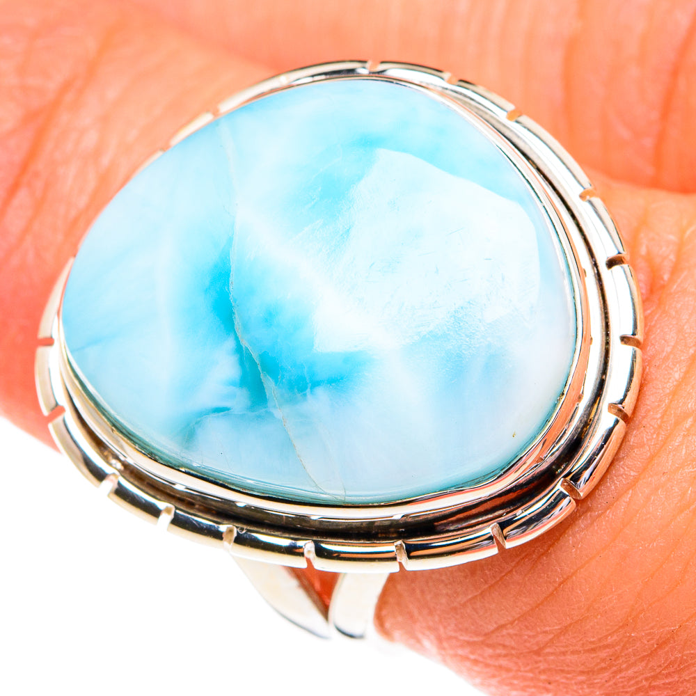 Larimar Rings handcrafted by Ana Silver Co - RING77085