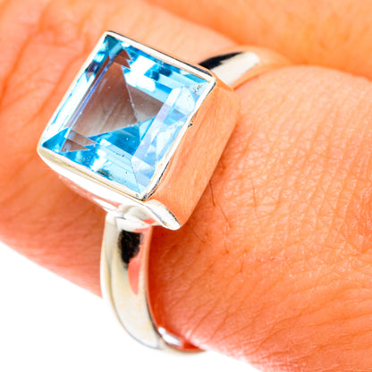 Blue Topaz Rings handcrafted by Ana Silver Co - RING77086