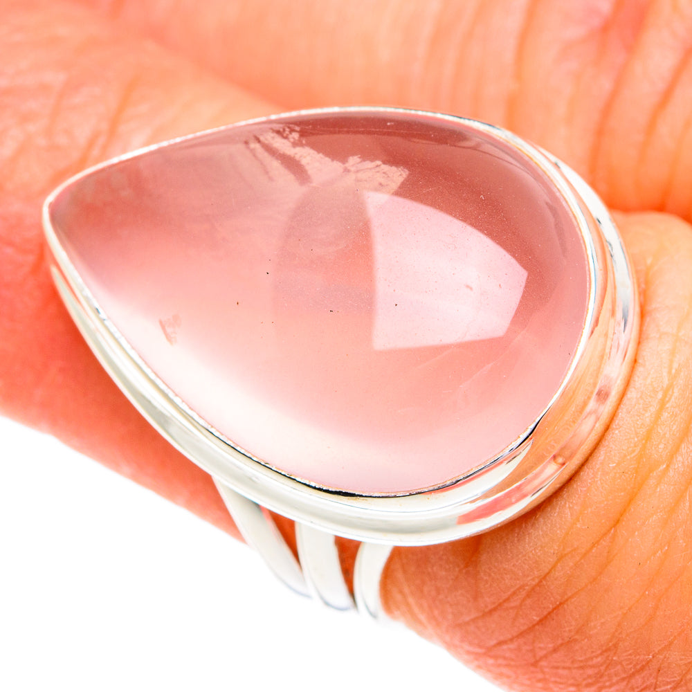 Rose Quartz Rings handcrafted by Ana Silver Co - RING77097