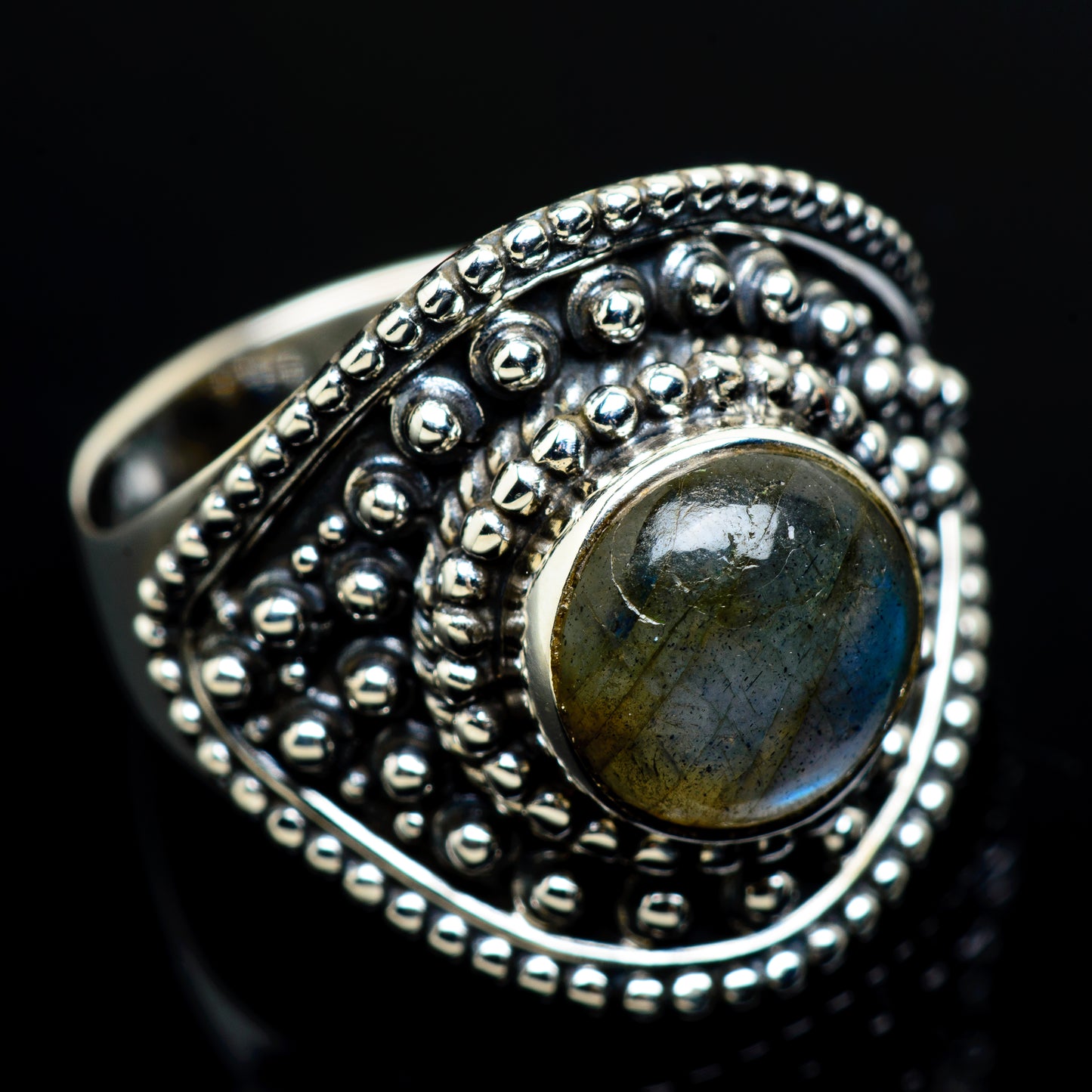 Labradorite Rings handcrafted by Ana Silver Co - RING7710