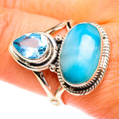 Larimar Rings handcrafted by Ana Silver Co - RING77111
