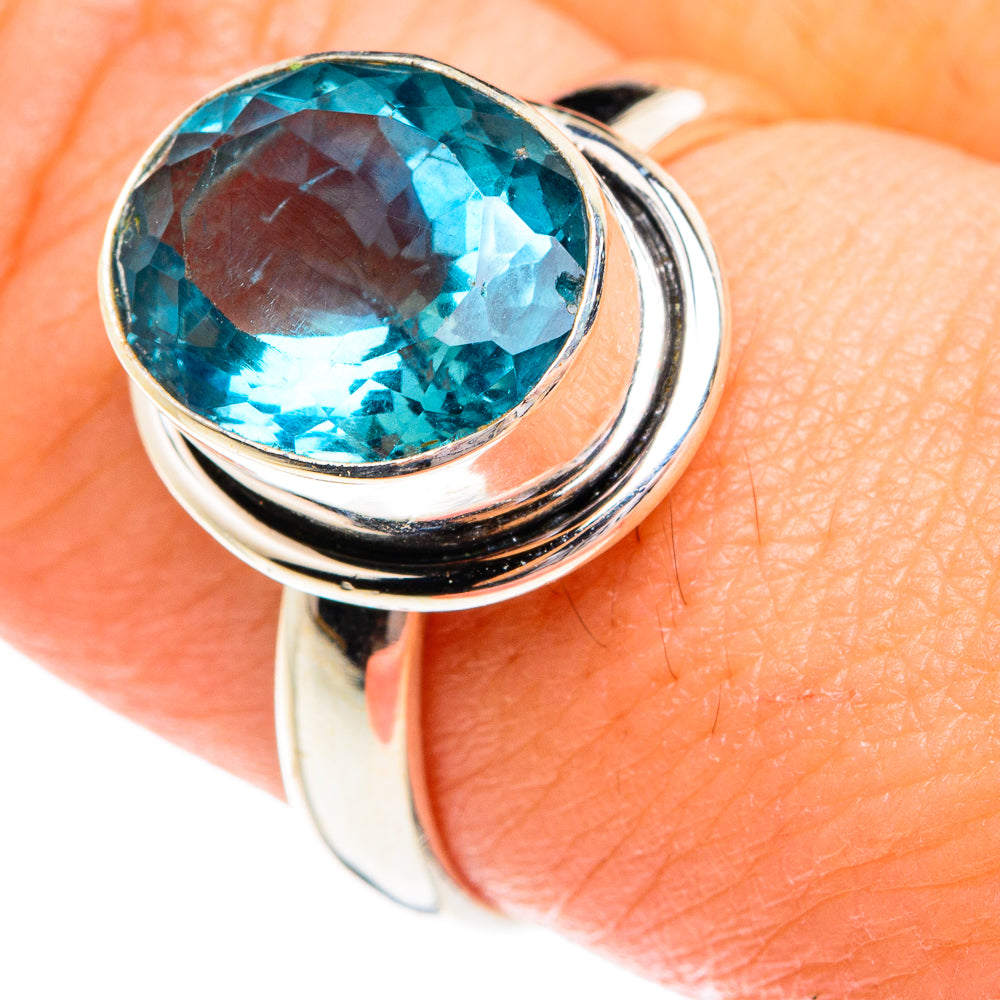 Blue Topaz Rings handcrafted by Ana Silver Co - RING77113