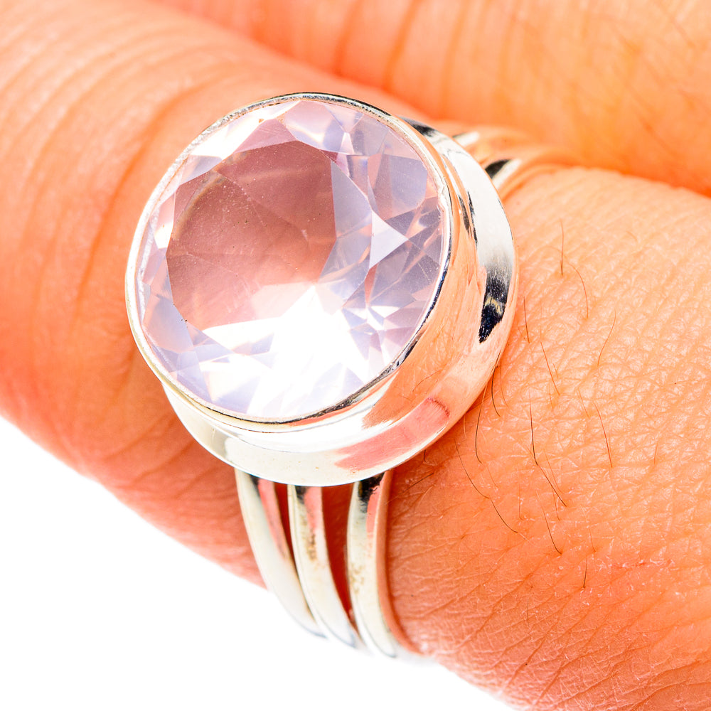Rose Quartz Rings handcrafted by Ana Silver Co - RING77125