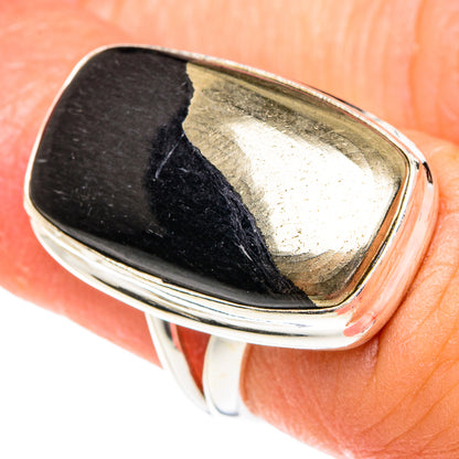 Pyrite in Magnetite (Healer's Gold) Rings handcrafted by Ana Silver Co - RING77134