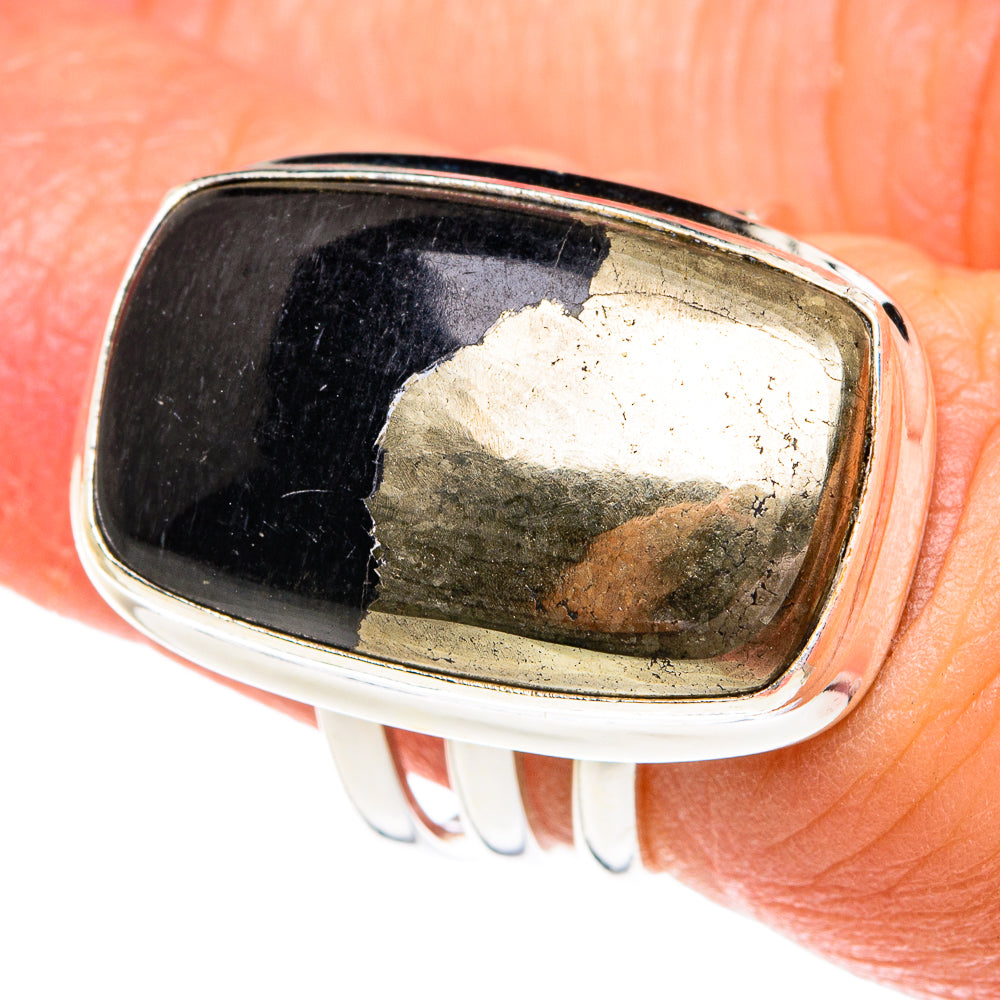 Pyrite in Magnetite (Healer's Gold) Rings handcrafted by Ana Silver Co - RING77135