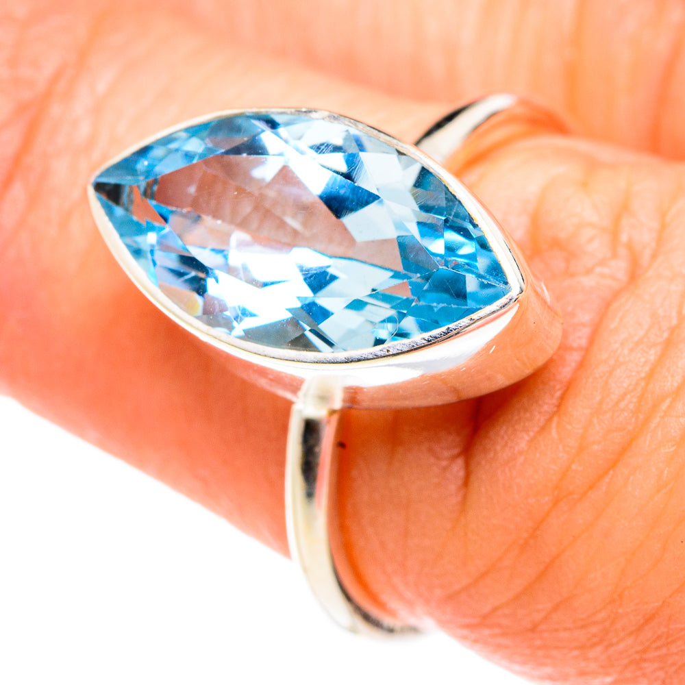 Blue Topaz Rings handcrafted by Ana Silver Co - RING77142