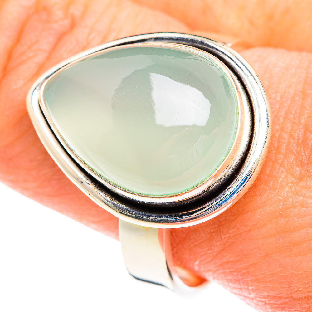 Aqua Chalcedony Rings handcrafted by Ana Silver Co - RING77144