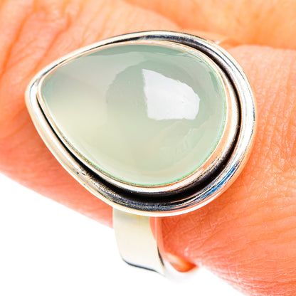 Aqua Chalcedony Rings handcrafted by Ana Silver Co - RING77144