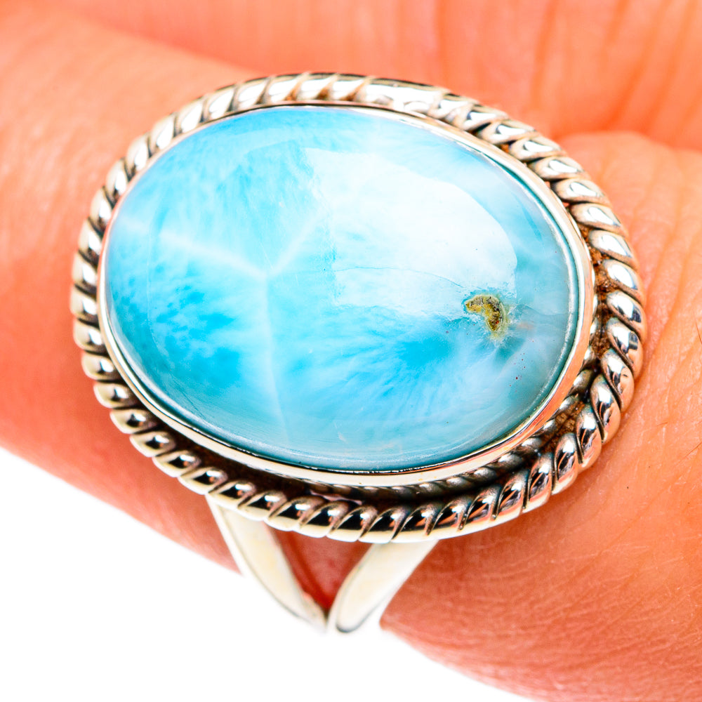 Larimar Rings handcrafted by Ana Silver Co - RING77146