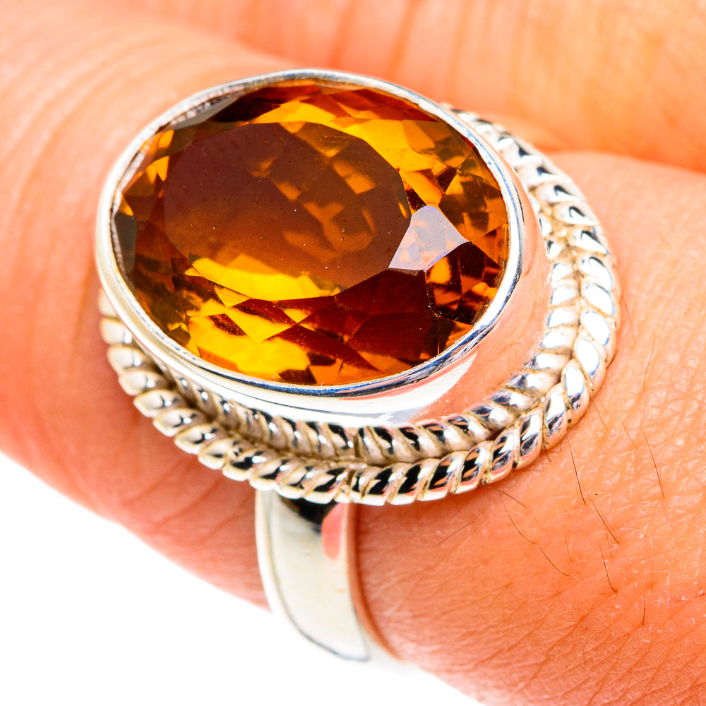 Mandarin Citrine Rings handcrafted by Ana Silver Co - RING77151