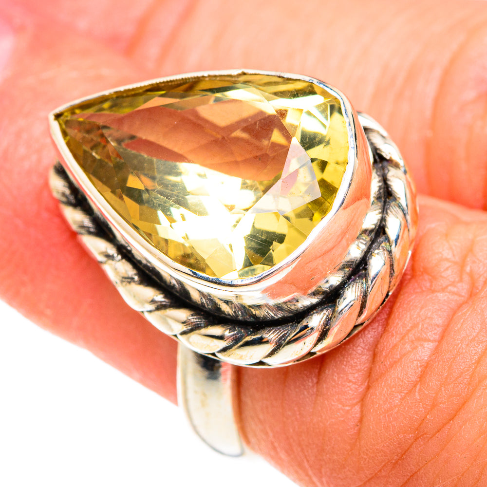 Lemon Quartz Rings handcrafted by Ana Silver Co - RING77164